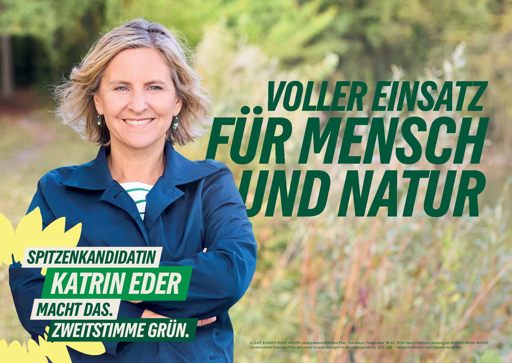 Spitzenkandidatin zur Landtagswahl Katrin Eder